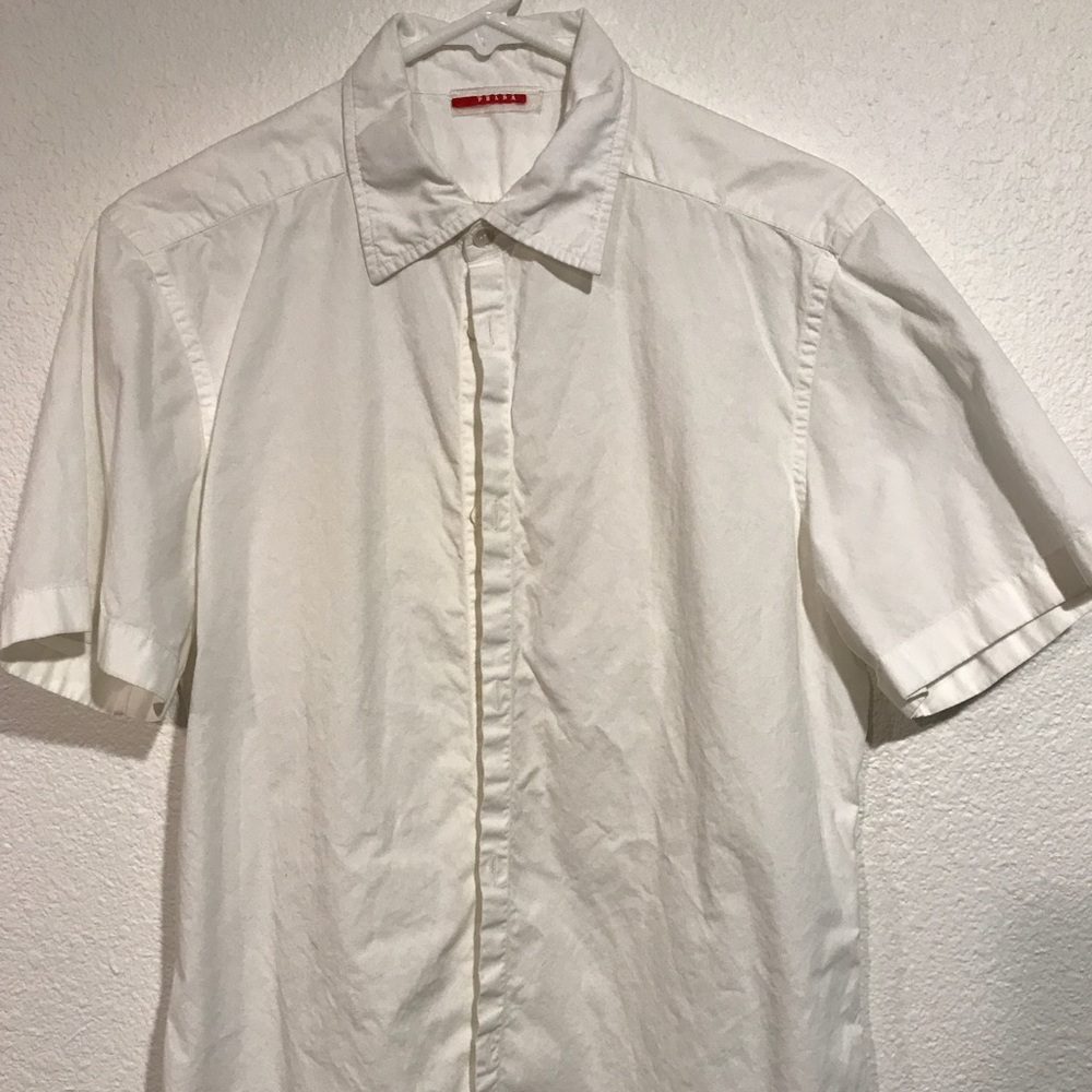 PRADA- Fitted Short Sleeve Button Down